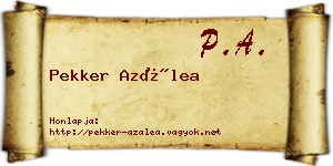 Pekker Azálea névjegykártya