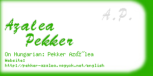 azalea pekker business card
